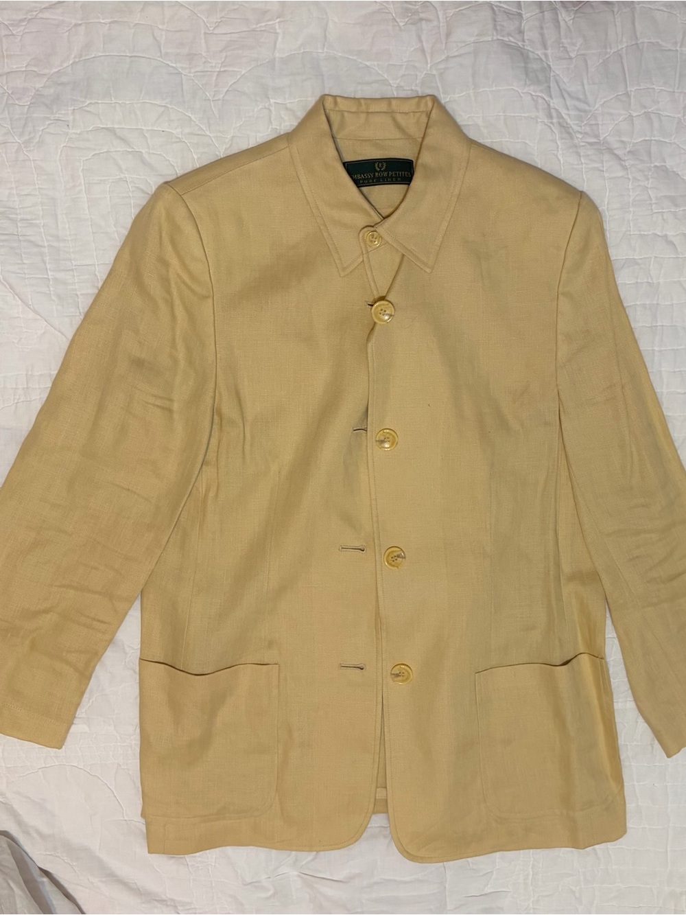 Women’s Yellow Embassy Row Linen Blazer